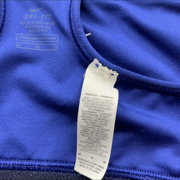 Navy Nike Dri Fit Racerback Bra Size M - Picture 7 of 9
